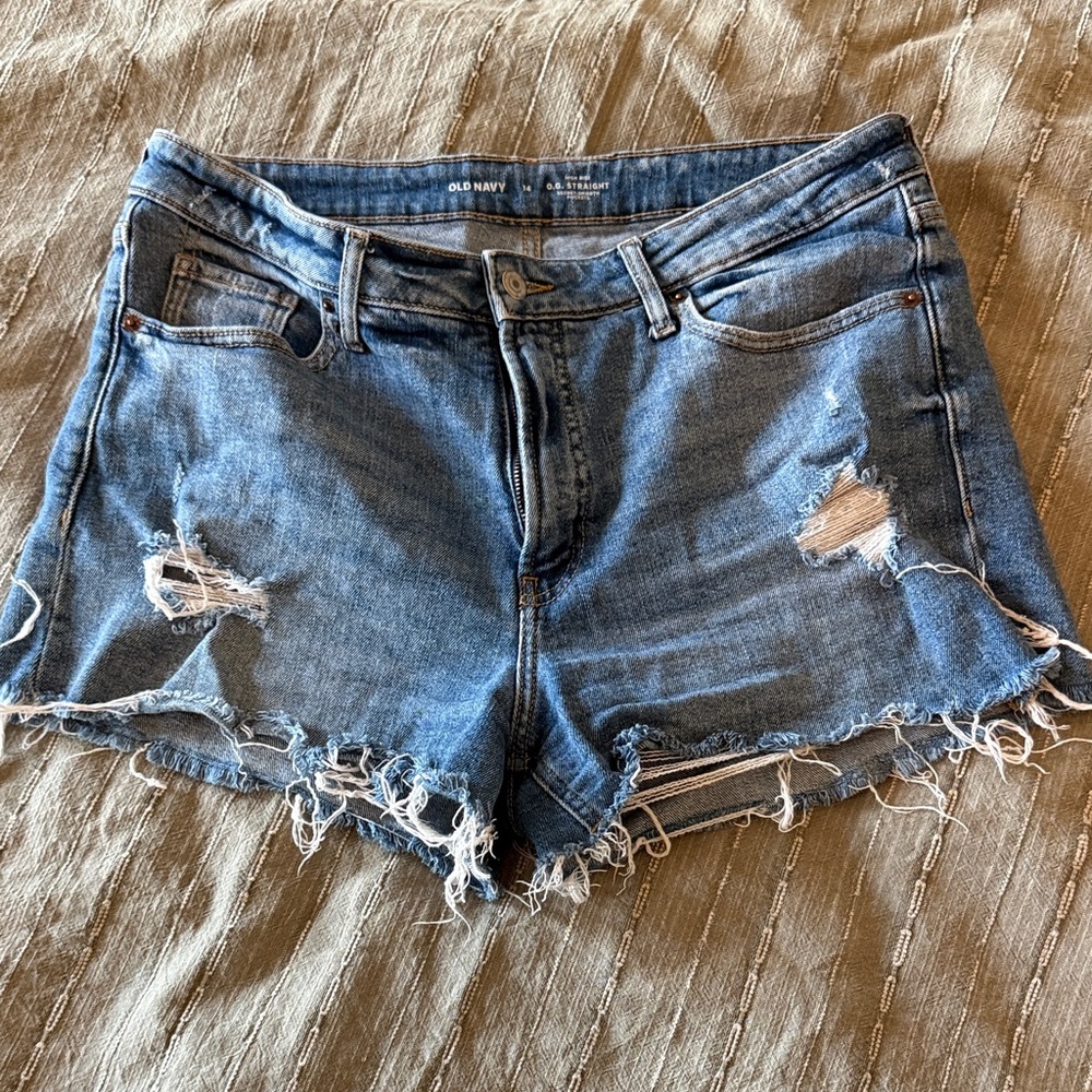 Old Navy Women's Ripped Blue Jean Shorts